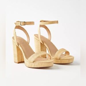 LOFT Block Heel Sandals Padded footbed for comfort Size 7.5